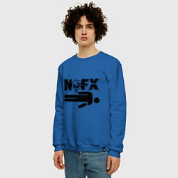Свитшот хлопковый мужской NOFX crushman, цвет: синий — фото 2