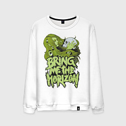 Свитшот хлопковый мужской Bring Me The Horizon: Green Girl, цвет: белый