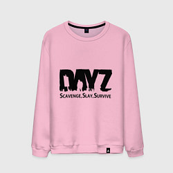Свитшот хлопковый мужской DayZ: Slay Survive, цвет: светло-розовый