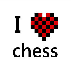 Свитшот хлопковый мужской I love chess, цвет: белый — фото 2