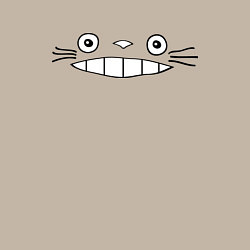 Свитшот хлопковый мужской Totoro face, цвет: миндальный — фото 2