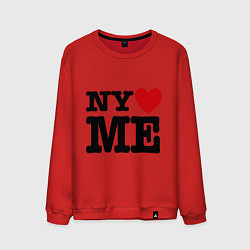 Свитшот хлопковый мужской Ny love me, цвет: красный