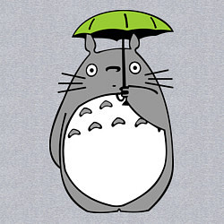 Свитшот хлопковый мужской Totoro с зонтом, цвет: меланж — фото 2