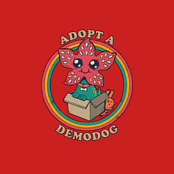 Свитшот хлопковый мужской Adopt a Demodog, цвет: красный — фото 2