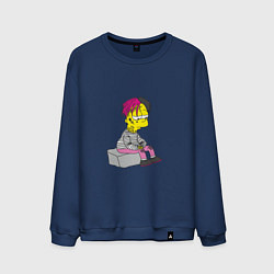 Свитшот хлопковый мужской Bart: Lil Peep, цвет: тёмно-синий