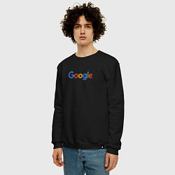 Свитшот хлопковый мужской Google, цвет: черный — фото 2