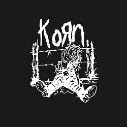 Свитшот хлопковый мужской Korn, цвет: черный — фото 2