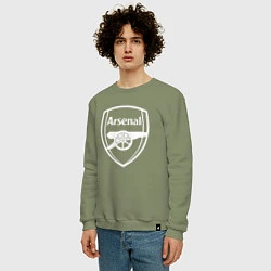 Свитшот хлопковый мужской FC Arsenal, цвет: авокадо — фото 2