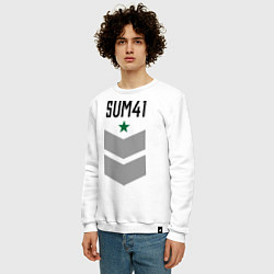 Свитшот хлопковый мужской Sum-41: Star, цвет: белый — фото 2