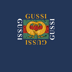 Свитшот хлопковый мужской GUSSI Love, цвет: тёмно-синий — фото 2