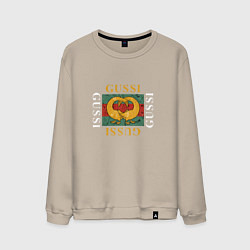 Свитшот хлопковый мужской GUSSI Love, цвет: миндальный
