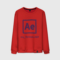 Свитшот хлопковый мужской Adobe After Effects, цвет: красный