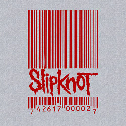 Свитшот хлопковый мужской Slipknot: barcode, цвет: меланж — фото 2