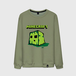 Свитшот хлопковый мужской Minecraft Creeper, цвет: авокадо