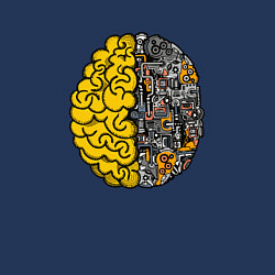 Свитшот хлопковый мужской Мозг инженера, цвет: тёмно-синий — фото 2