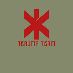 Свитшот хлопковый мужской Cyberpunk 2077: TRAUMA TEAM, цвет: авокадо — фото 2