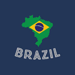 Свитшот хлопковый мужской Brazil Country, цвет: тёмно-синий — фото 2