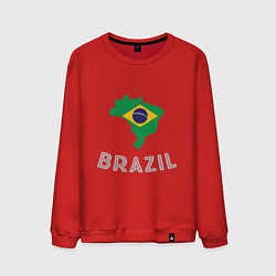 Свитшот хлопковый мужской Brazil Country, цвет: красный