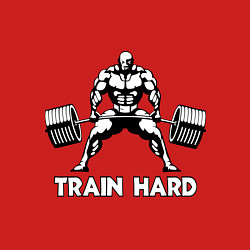 Свитшот хлопковый мужской Train hard тренируйся усердно, цвет: красный — фото 2