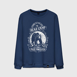 Свитшот хлопковый мужской Bear Camp Free Forever, цвет: тёмно-синий