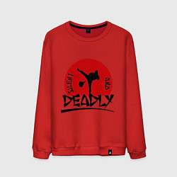 Свитшот хлопковый мужской Silent & Deadly, цвет: красный