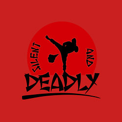 Свитшот хлопковый мужской Silent & Deadly, цвет: красный — фото 2