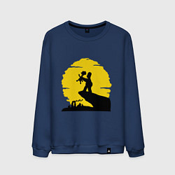 Свитшот хлопковый мужской Homer & Bart, цвет: тёмно-синий