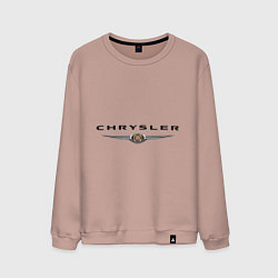 Свитшот хлопковый мужской Chrysler logo, цвет: пыльно-розовый
