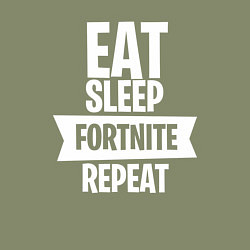 Свитшот хлопковый мужской Eat Sleep Fortnite Repeat, цвет: авокадо — фото 2