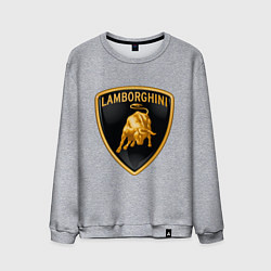Свитшот хлопковый мужской Lamborghini logo, цвет: меланж
