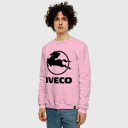 Свитшот хлопковый мужской Iveco, цвет: светло-розовый — фото 2