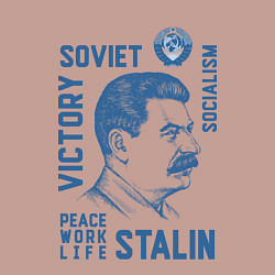 Свитшот хлопковый мужской Stalin: Peace work life, цвет: пыльно-розовый — фото 2