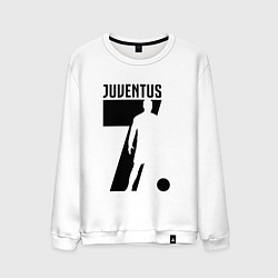 Свитшот хлопковый мужской Juventus: Ronaldo 7, цвет: белый