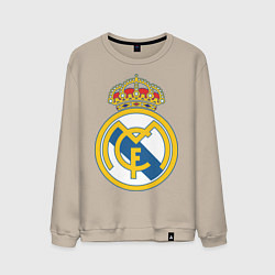 Свитшот хлопковый мужской Real Madrid FC, цвет: миндальный