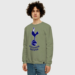 Свитшот хлопковый мужской Tottenham FC, цвет: авокадо — фото 2