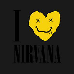 Свитшот хлопковый мужской I love Nirvana, цвет: черный — фото 2