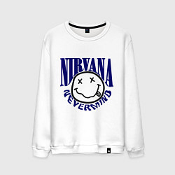 Свитшот хлопковый мужской Nevermind Nirvana, цвет: белый