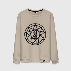 Свитшот хлопковый мужской Slipknot Pentagram, цвет: миндальный