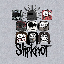 Свитшот хлопковый мужской Slipknot Masks, цвет: меланж — фото 2