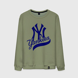 Свитшот хлопковый мужской NY - Yankees, цвет: авокадо