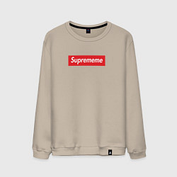Свитшот хлопковый мужской Suprememe, цвет: миндальный