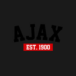 Свитшот хлопковый мужской FC Ajax Est. 1900, цвет: черный — фото 2