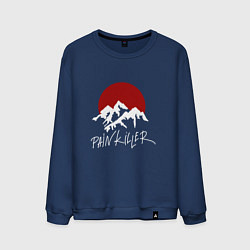 Свитшот хлопковый мужской Painkiller Mountain, цвет: тёмно-синий