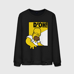 Свитшот хлопковый мужской Homer D'OH!, цвет: черный