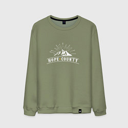 Свитшот хлопковый мужской Hope Count: Mountain, цвет: авокадо