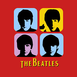 Свитшот хлопковый мужской The Beatles: pop-art, цвет: красный — фото 2