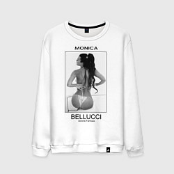 Свитшот хлопковый мужской Monica Bellucci: Donna Famosa, цвет: белый
