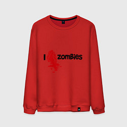 Мужской свитшот I love zombies