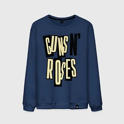 Свитшот хлопковый мужской Guns n Roses: cream, цвет: тёмно-синий