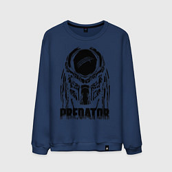 Свитшот хлопковый мужской Predator Mask, цвет: тёмно-синий